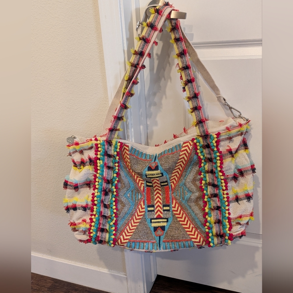America & Beyond Beaded Colorful Women Bag